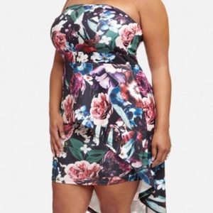 Avianna Floral Strapless Dress